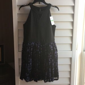 Girls Blue Sapphire Floral Dress